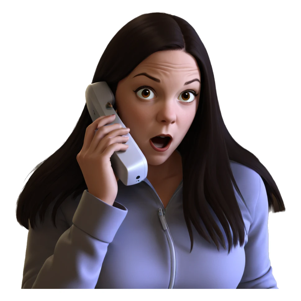 girl talking on the phone sticker