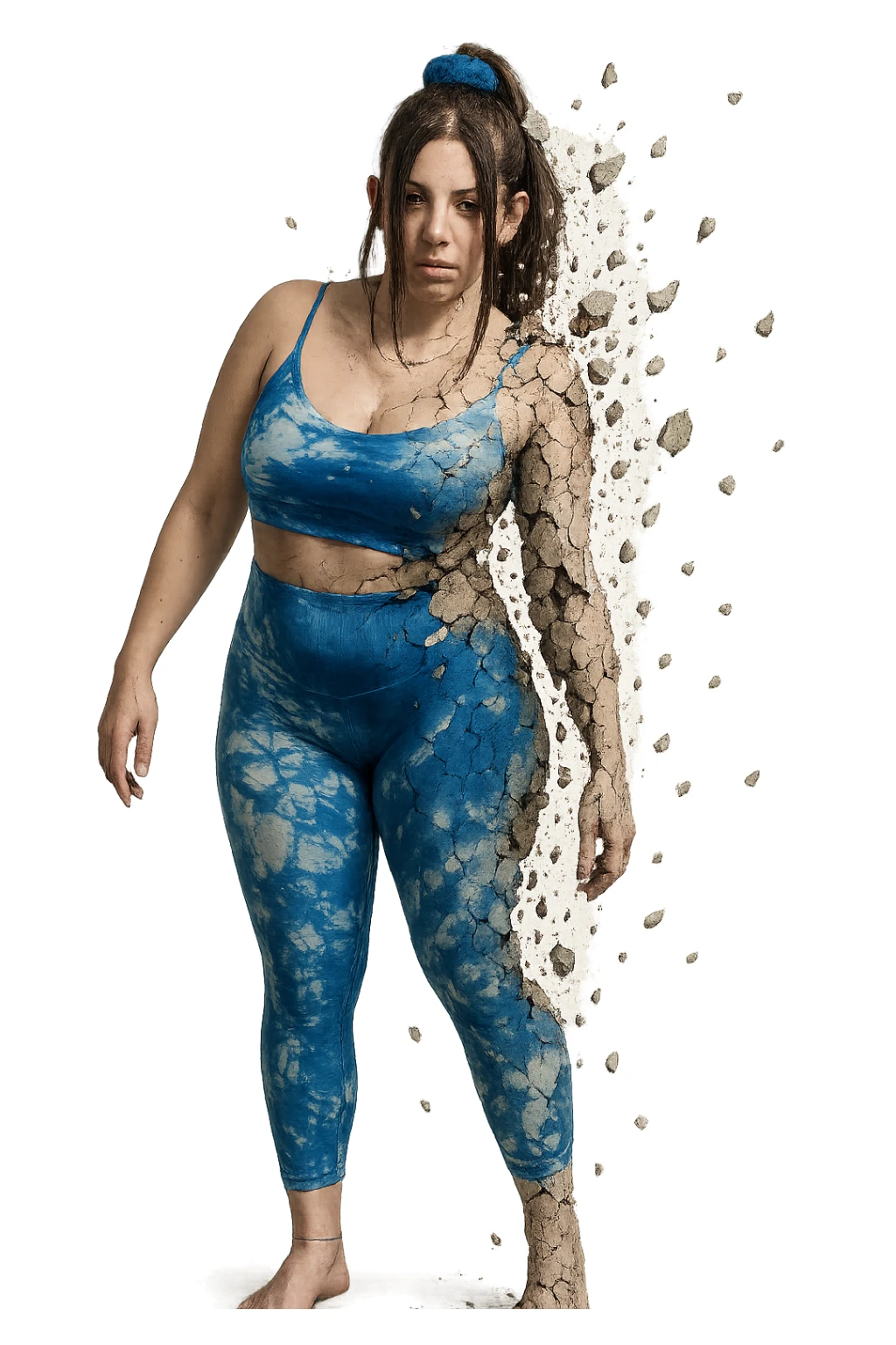 corpo come se si stesse sgretolando come se fosse rotto sticker