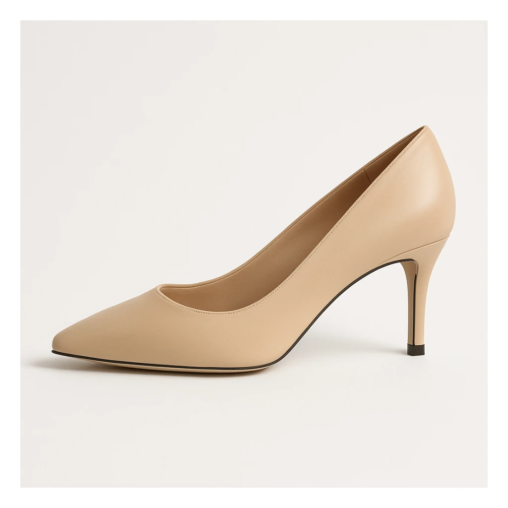 a single high-heeled shoe, feminine, classic design, on a white background sticker