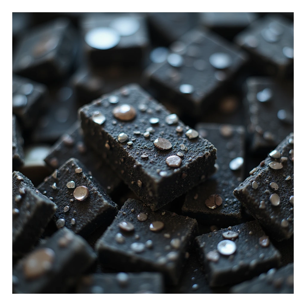 fantasy black crystal candy, photorealistic style sticker