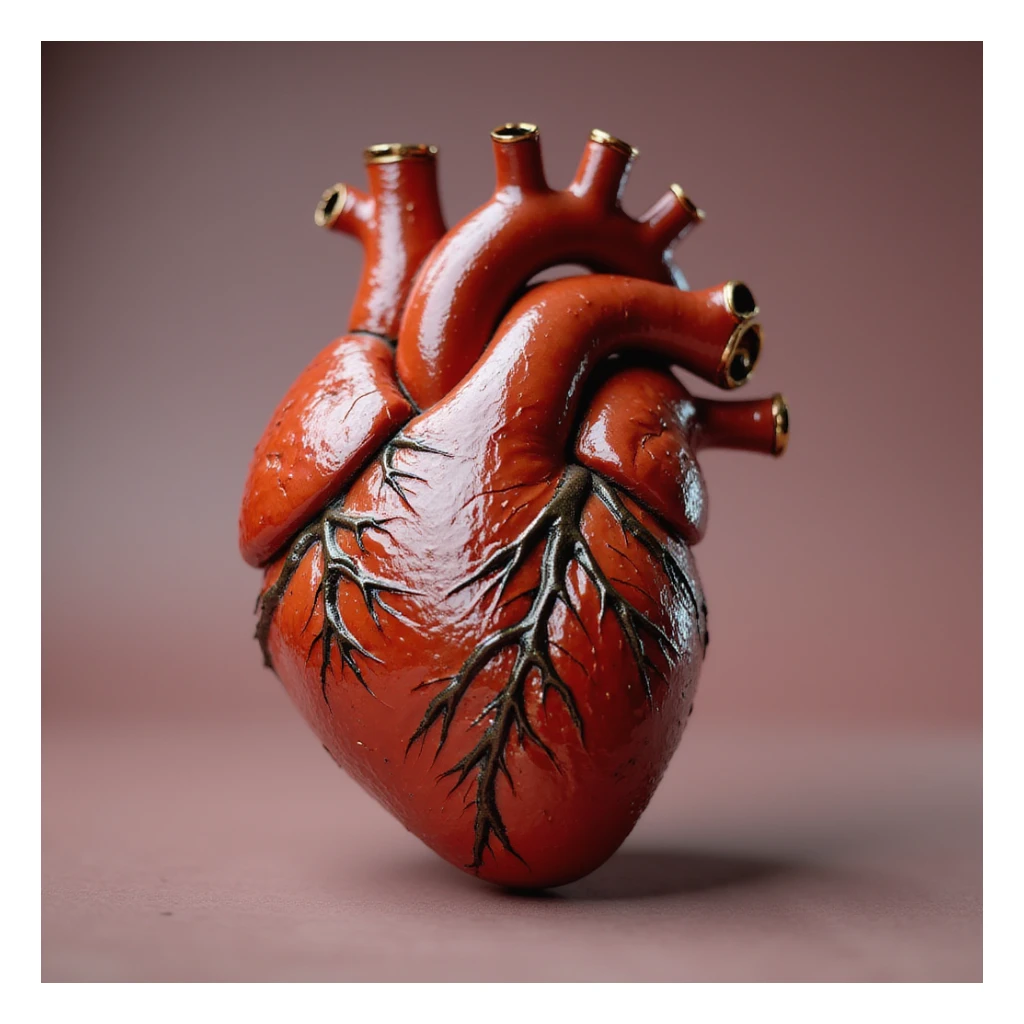 photorealistic heart with a gold outline sticker