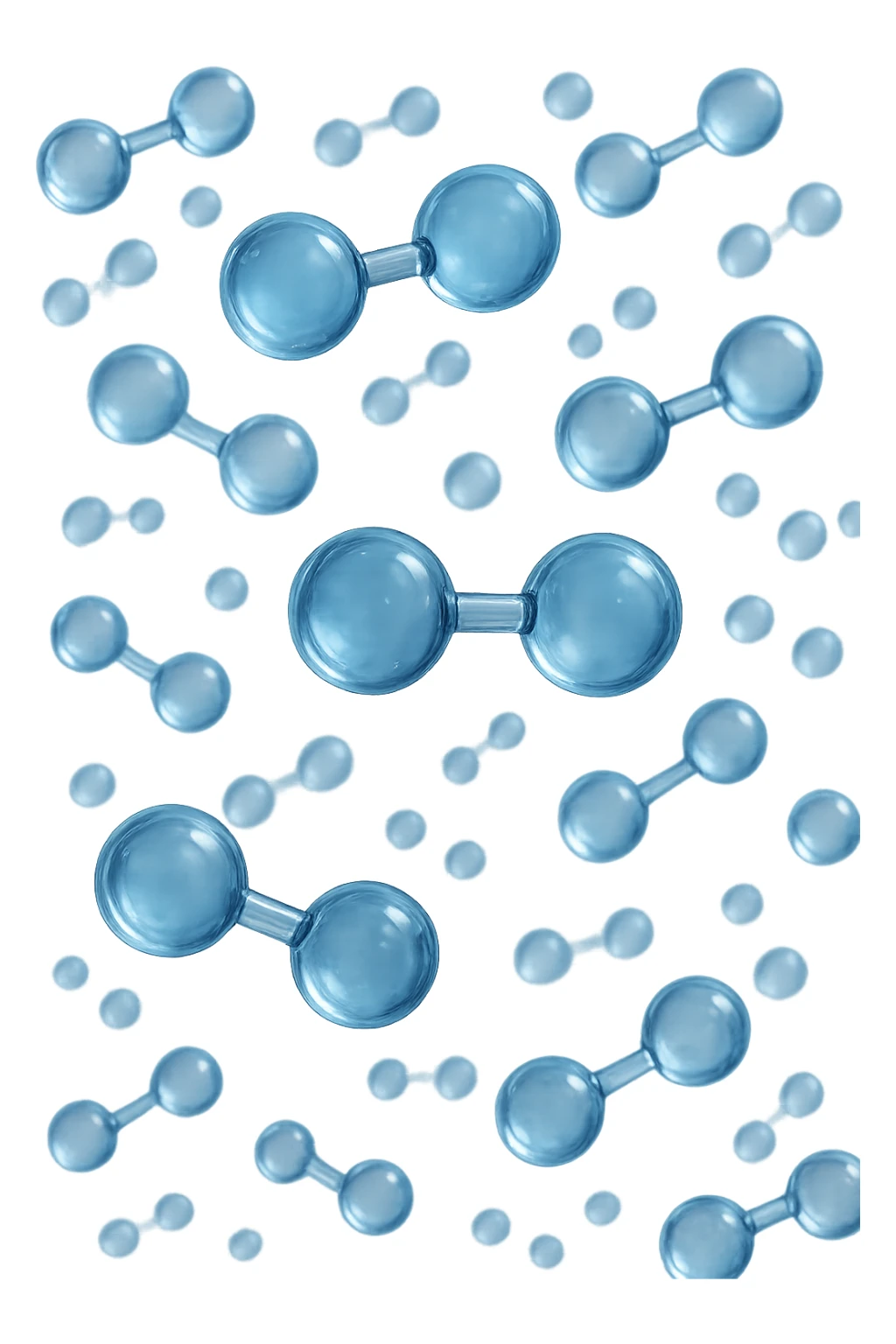 molecole di ossigeno che volano realistiche tante sticker