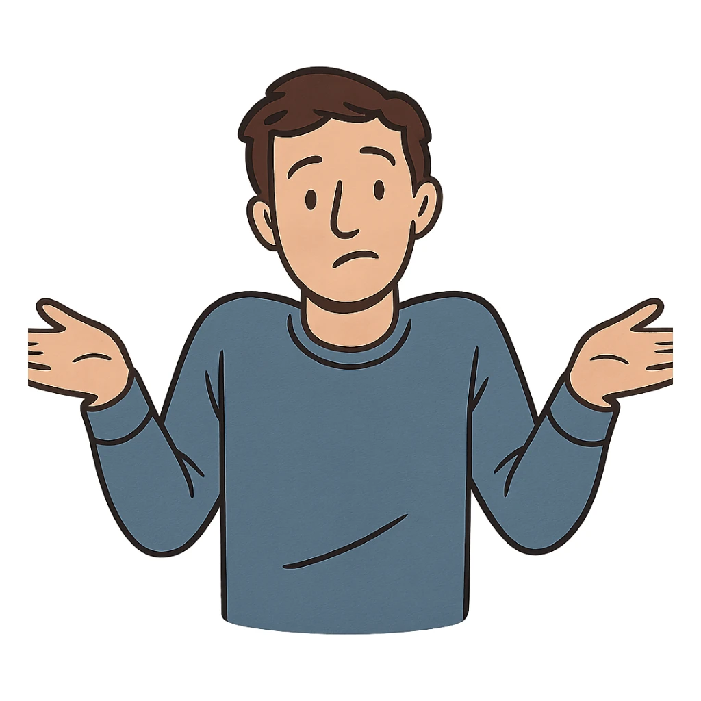 shrugging person sticker