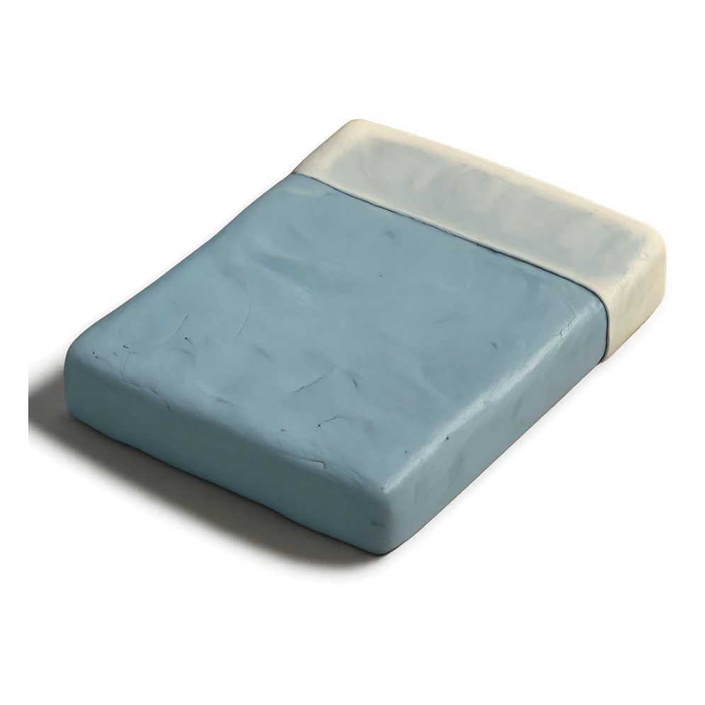 claymation style crash mat with visible fingerprints and pastel colors sticker