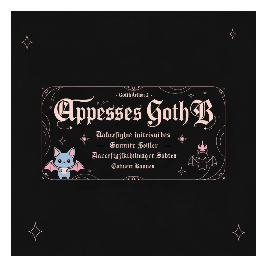 goth banner, cute, expressive, minimal, variation 2 sticker