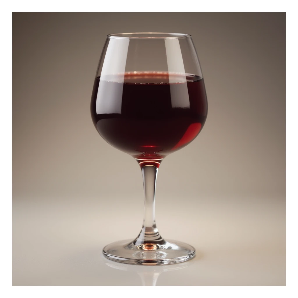 a glass of red wine, photorealistic style, no background sticker