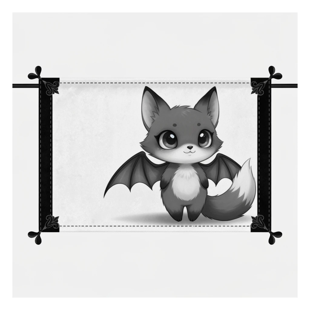 goth banner, cute, expressive, minimal, no text, variation 3 sticker