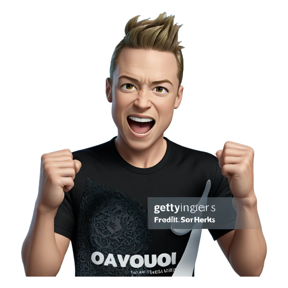 boy in black shirt sticker