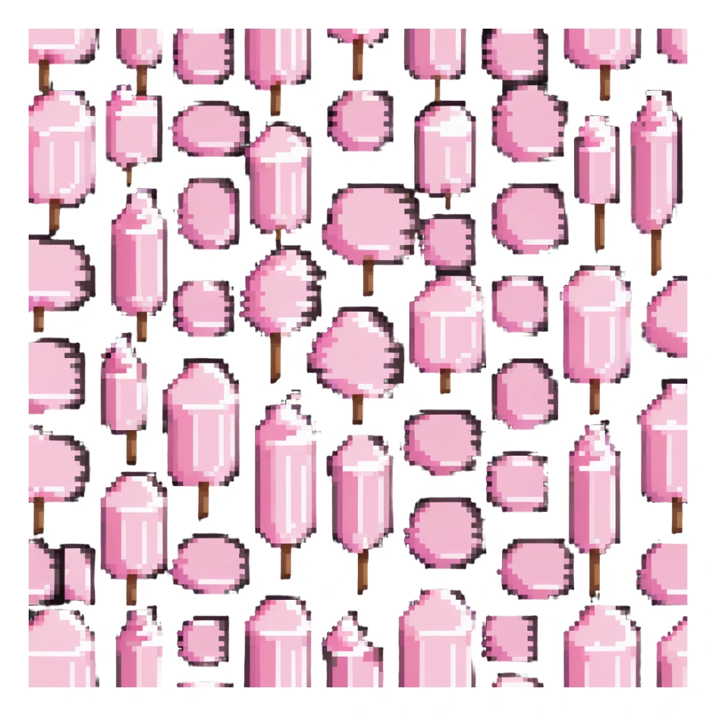 pastel pink cotton candy on a paper stick, soft and whimsical sticker