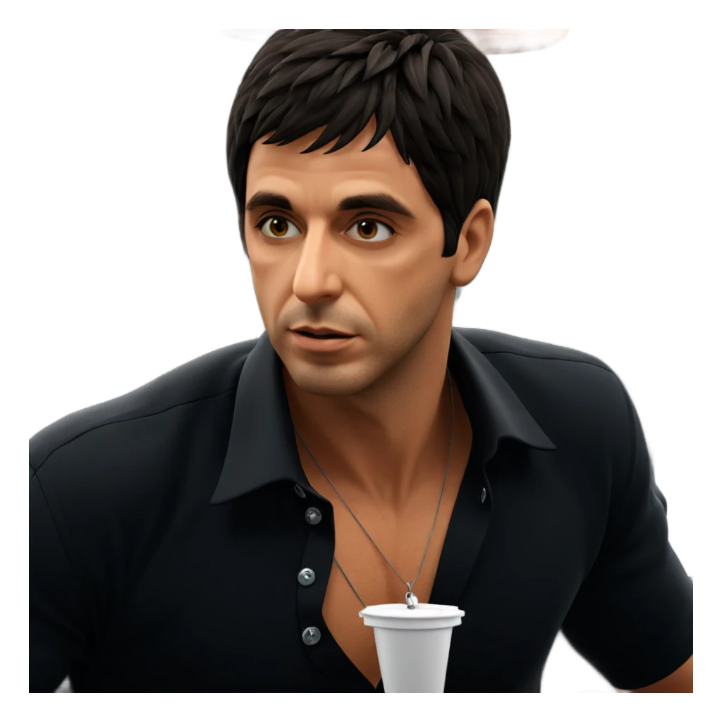 boy in black shirt necklace sticker