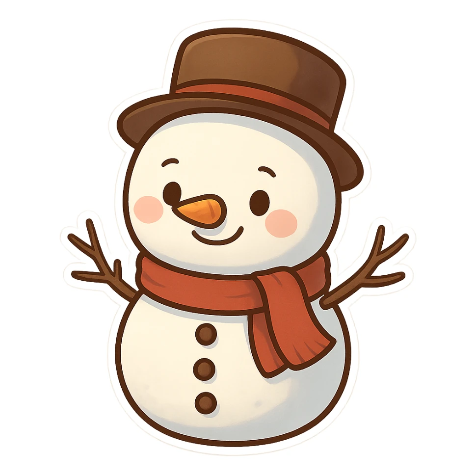 snowman remove background sticker