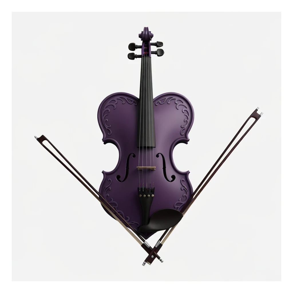goth heart violin, cute, expressive, minimal, transparent background sticker