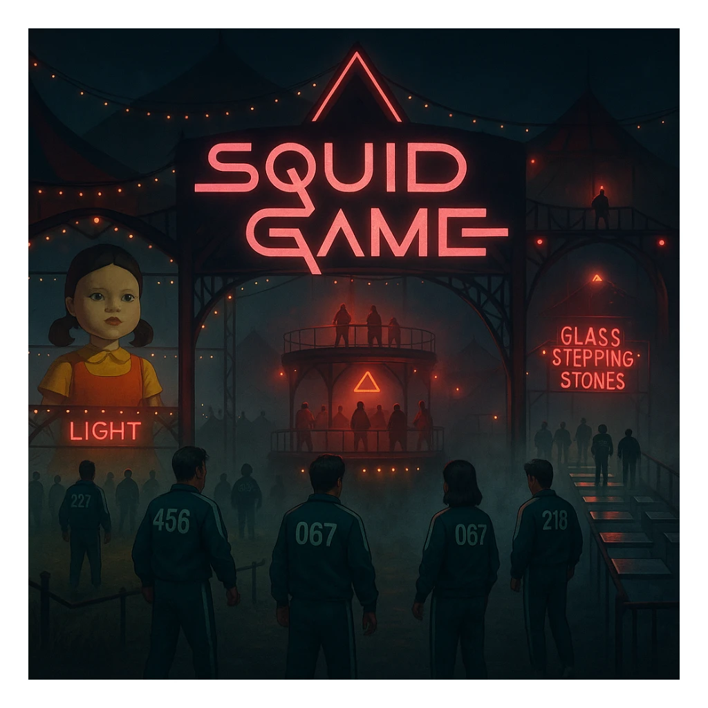 The Squid game  the game ( serie netflix)  dead game ( version parc atrraction) sticker