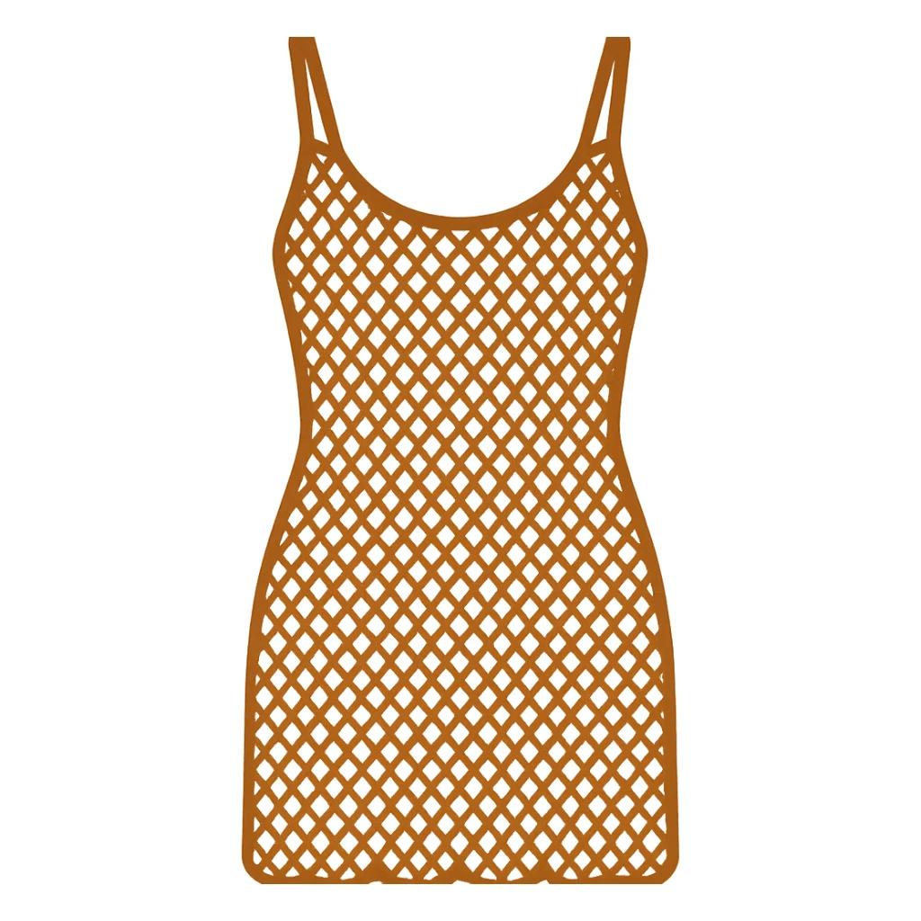 flat vector crochet swim coverup dress sticker