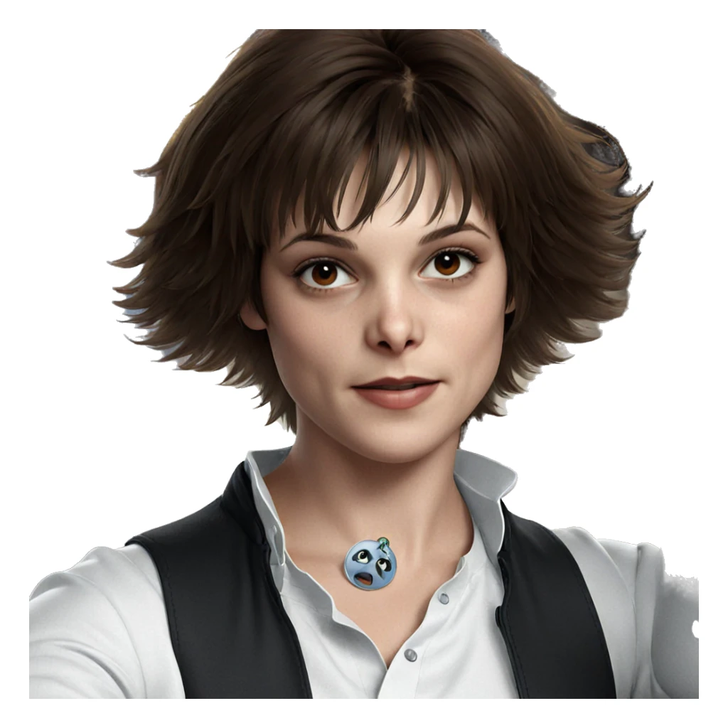 realistic portrait of girl sticker