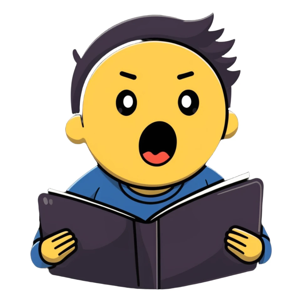 person barging in accidentally with shocked face sticker