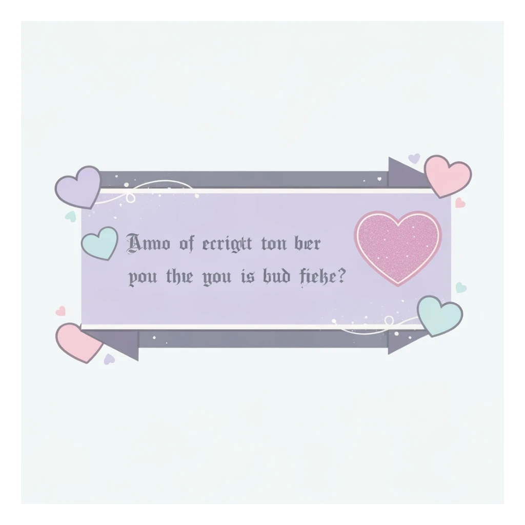 pastel emo banner with a heart accent, cute, expressive, minimal, variation 2 sticker