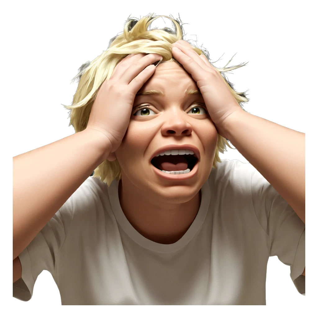 blonde boy in meme moment sticker