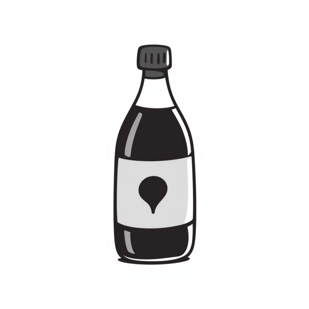 soy sauce bottle, icon sticker
