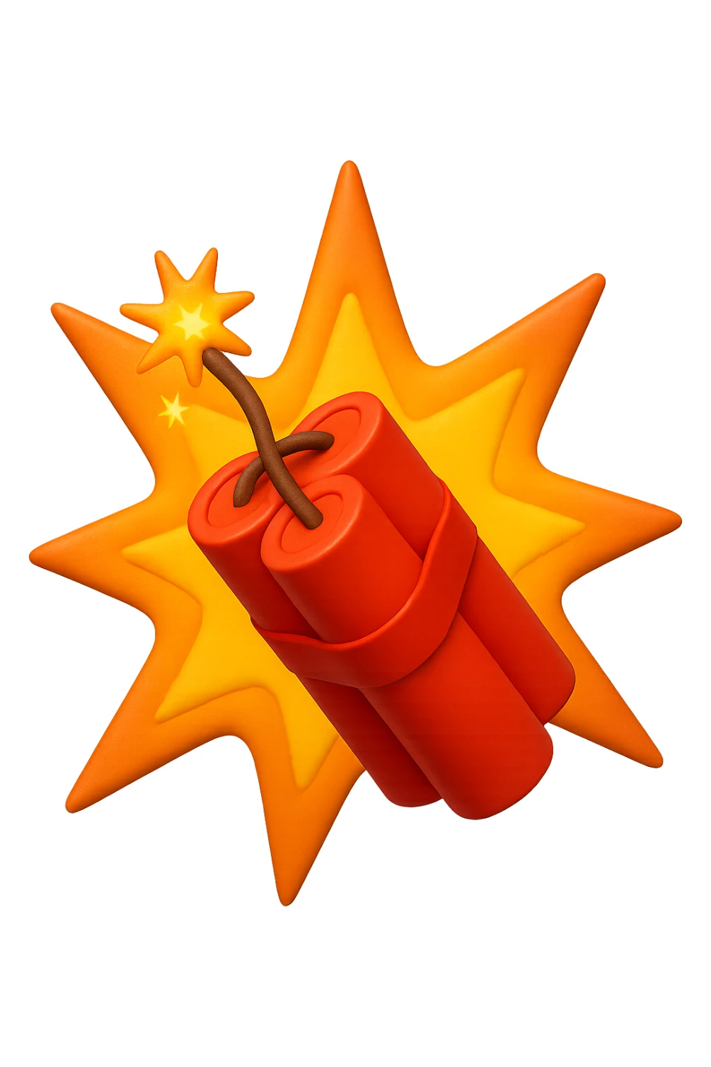 EMOJI STILE IPHONE 3D DI unA dinamite CHE SCOPPIA sticker