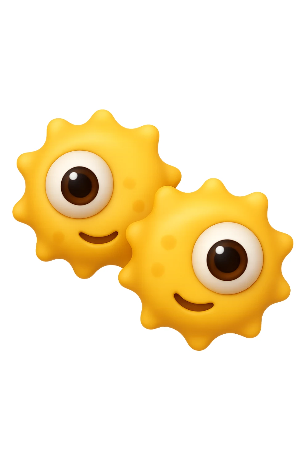 emoji con due cellule umane con occhi 3d sticker