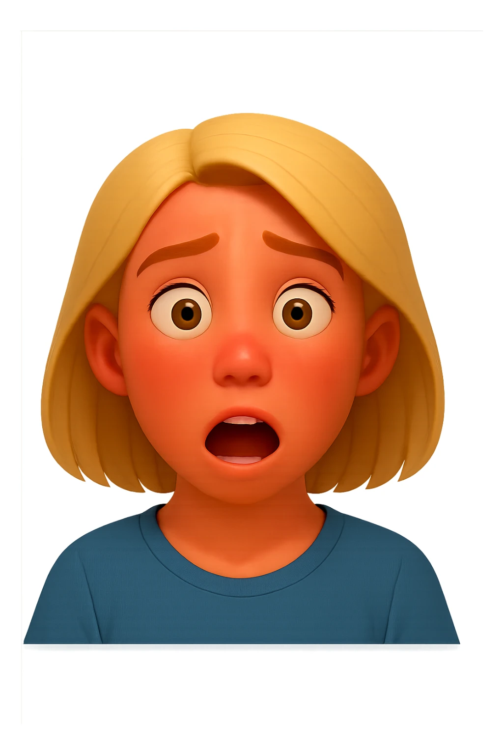 Remove the background so only her face is visible with a transparent background. Keep the mild sun-kissed look and the same style as the original image. sticker