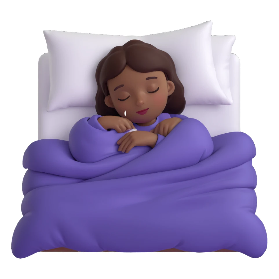 dark skin girl sleeping under covers sticker