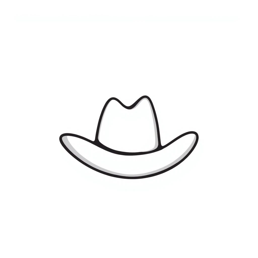 Texas cowboy hat sticker