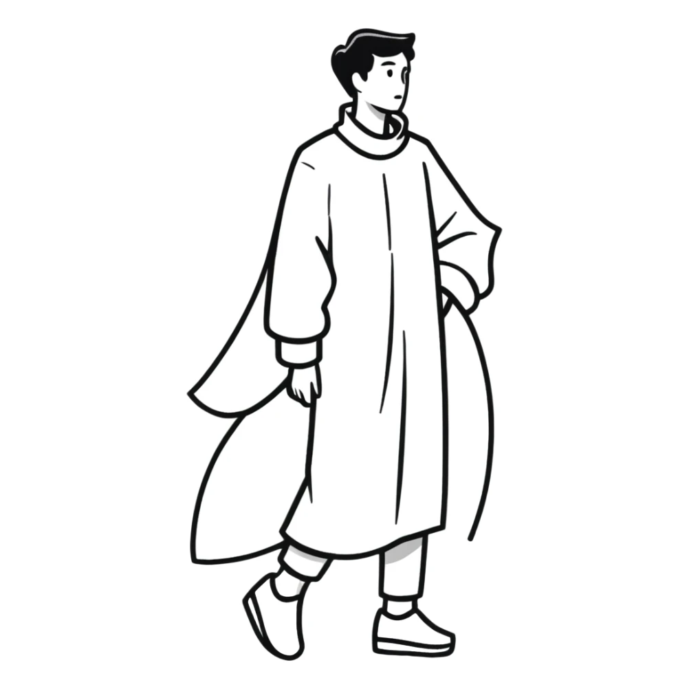 person experiencing whiplash with exaggerated neck motion sticker