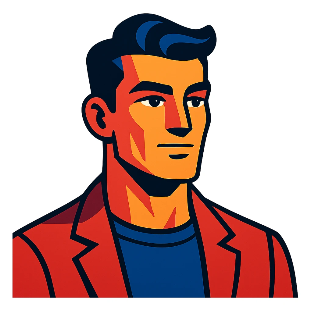 sigmaboy with confident and calm expression, kind eyes, pronounced cheekbones sticker