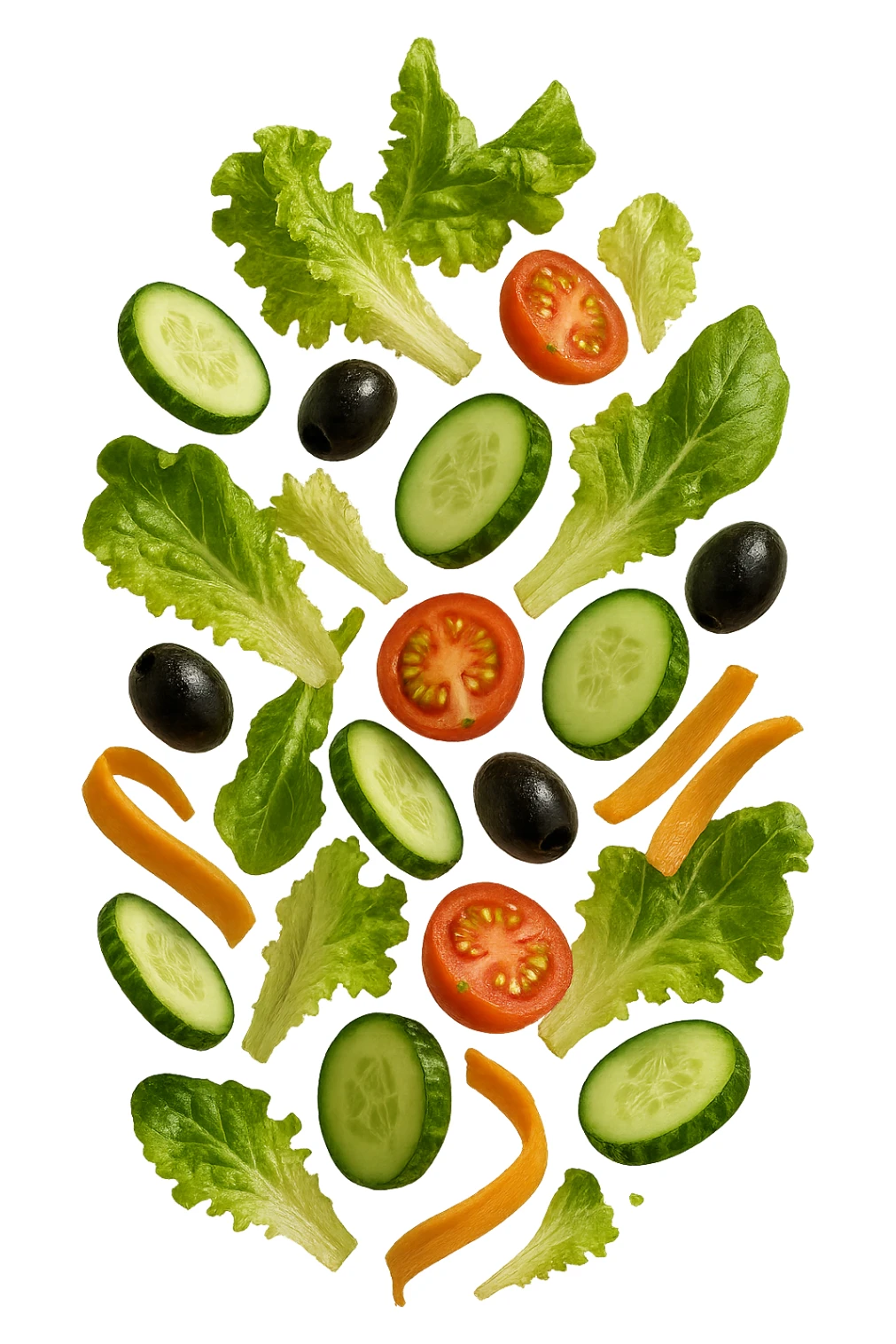 INSALATA CHE CADE DALL'ALTO, IPERREALISTICO 4K sticker
