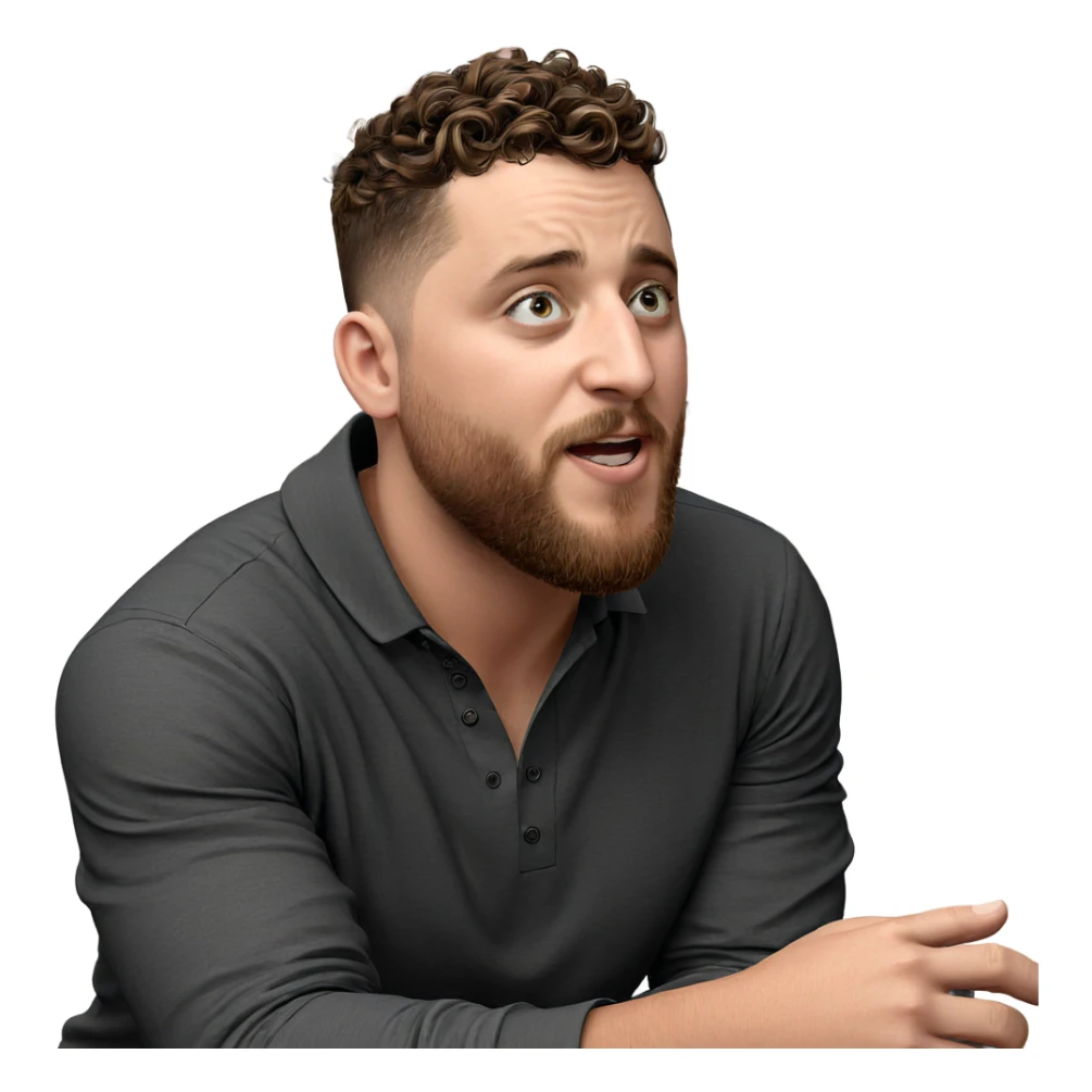 realistic portrait of young man sticker