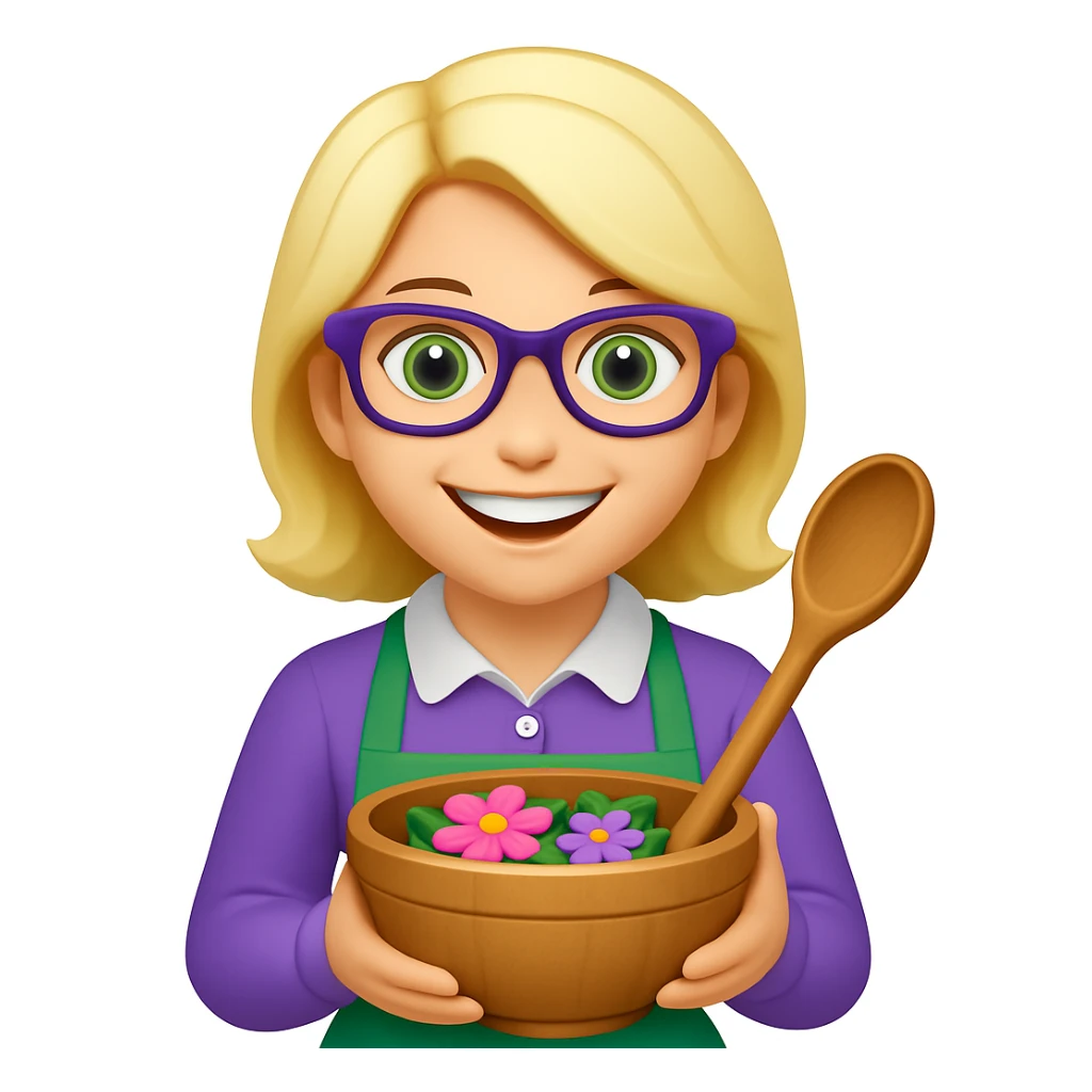 Make her smiling, keep all other features the same in emoji style sticker