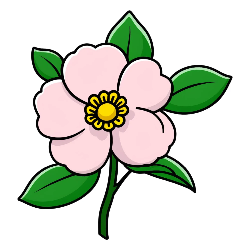 elegant red camellia japonica with glossy petals sticker