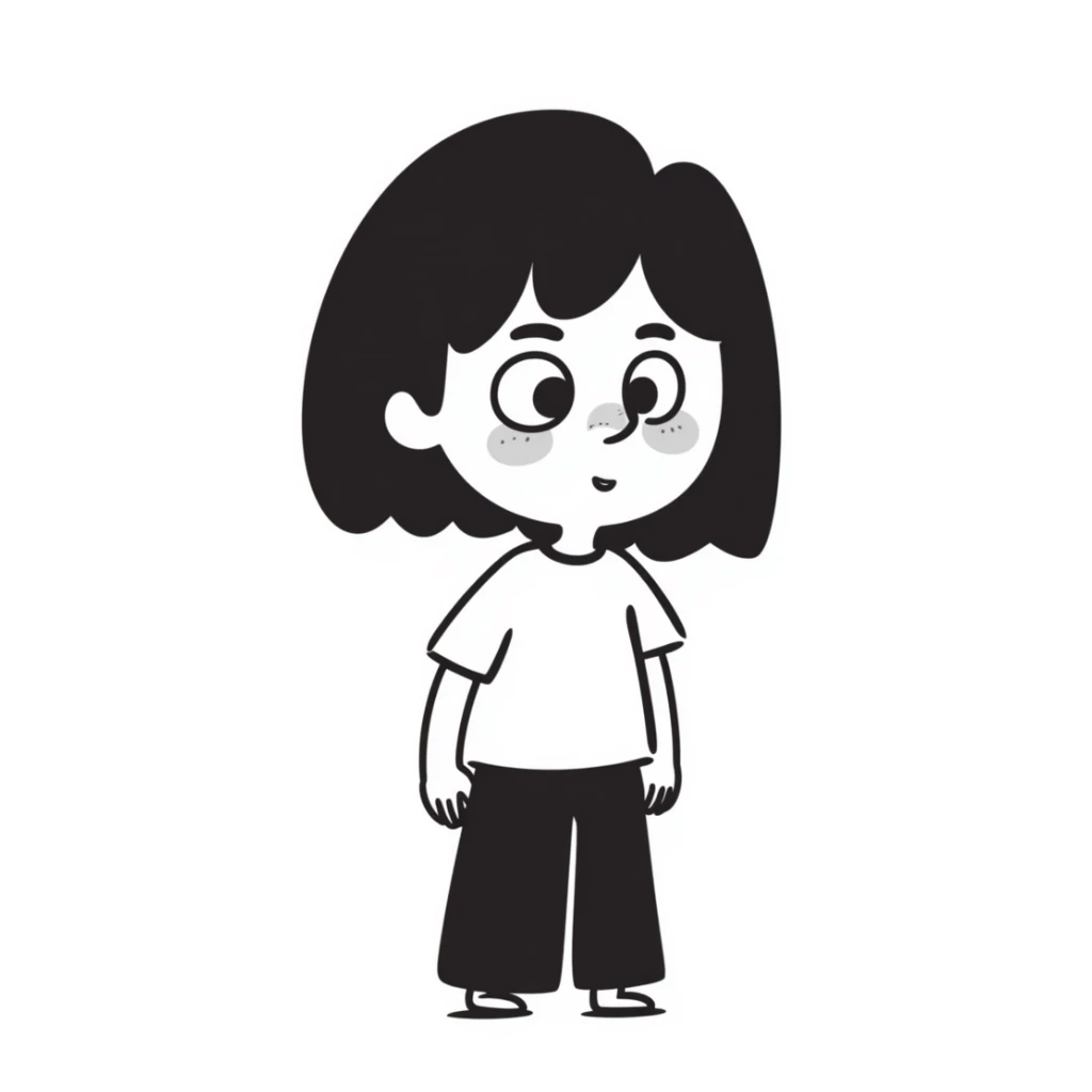 girl with redness under nose sticker