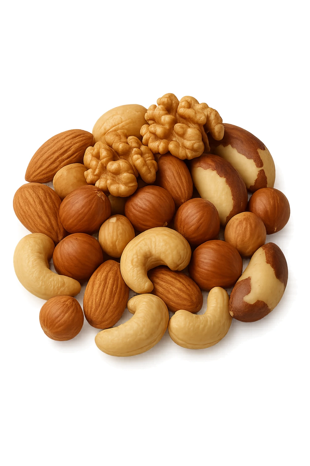 montagna di noci sbucciate, iperrealistici 4k sticker