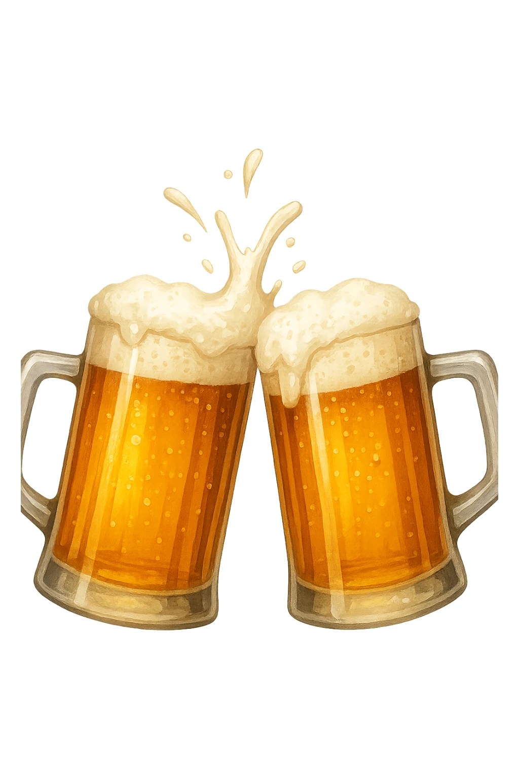 2 drink che fanno brindisi di birre senza mani sticker