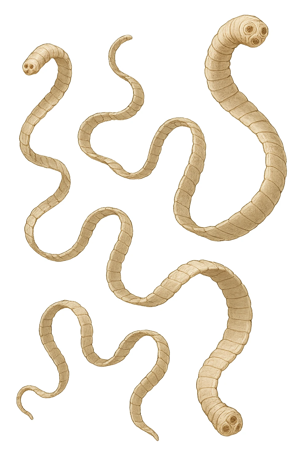 sei parassiti come la tenia fluttuano in aria sticker