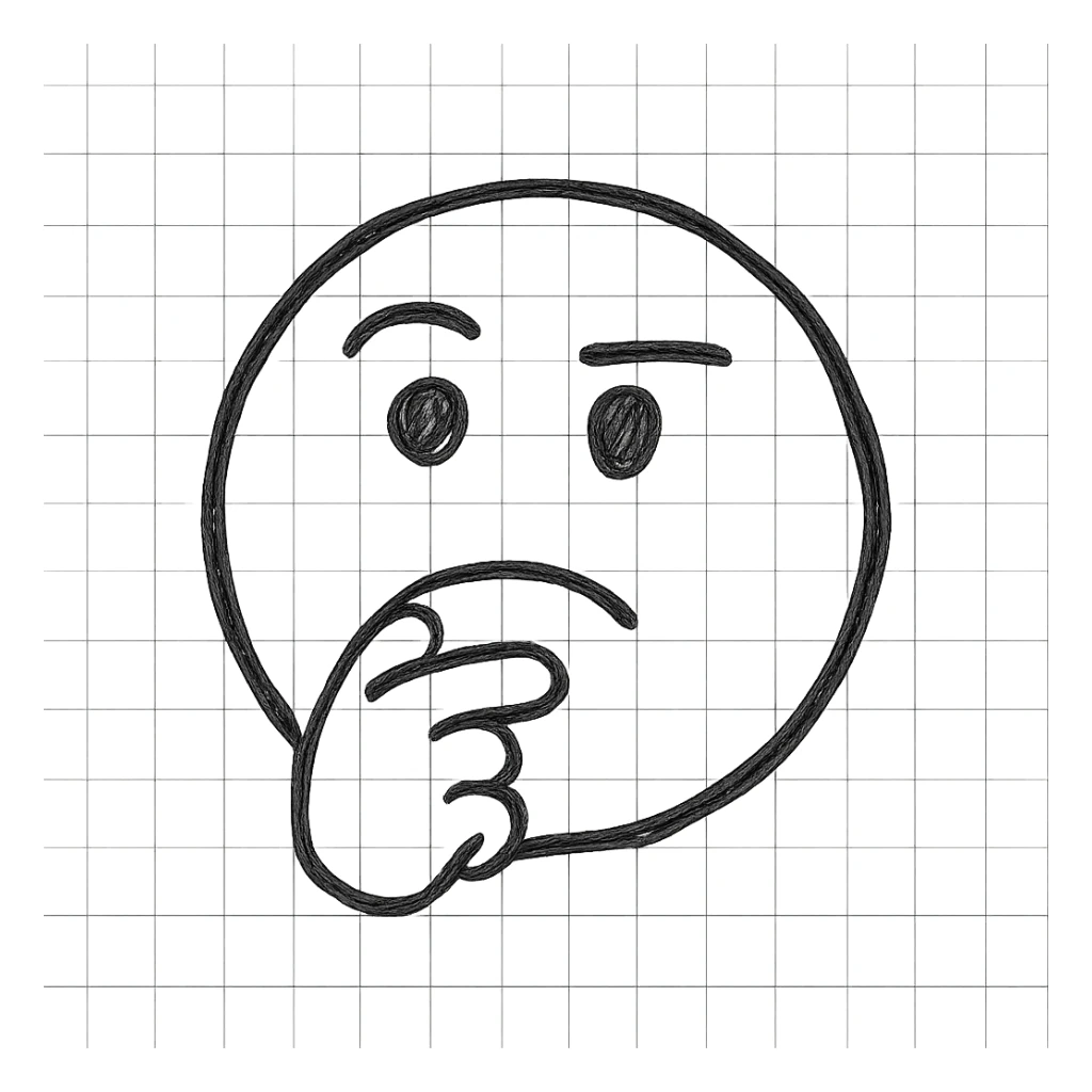 emoji biting index finger sticker