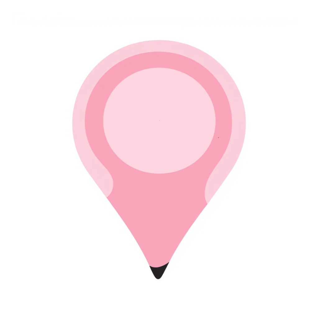 pink location pin sticker