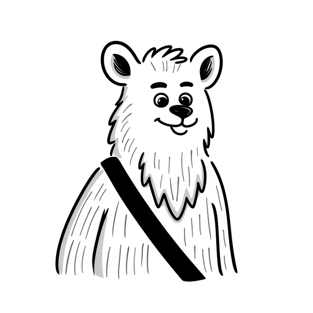 Chewbacca the wookiee with his bandolier and furry appearance sticker