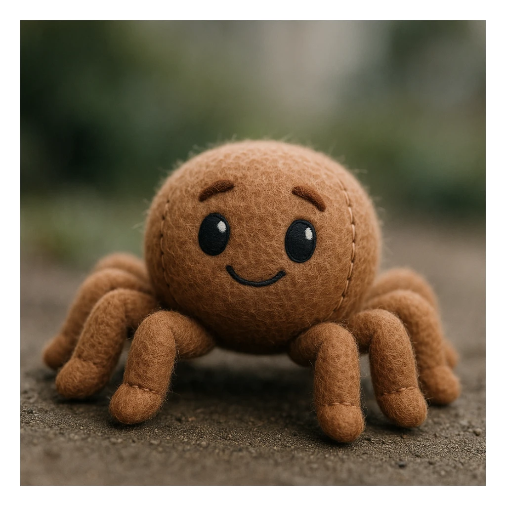 cute spider, plush portrait style, soft and cuddly sticker