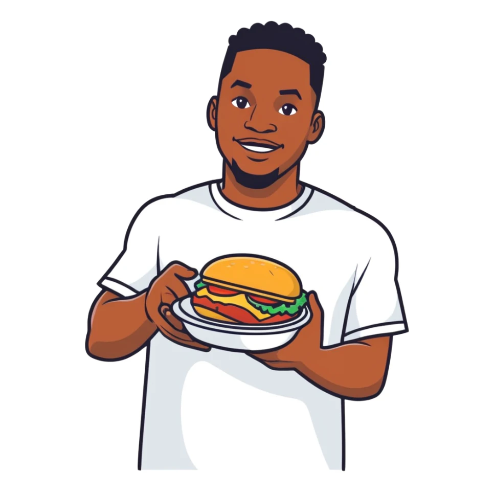 Dwayne norwood with food sticker