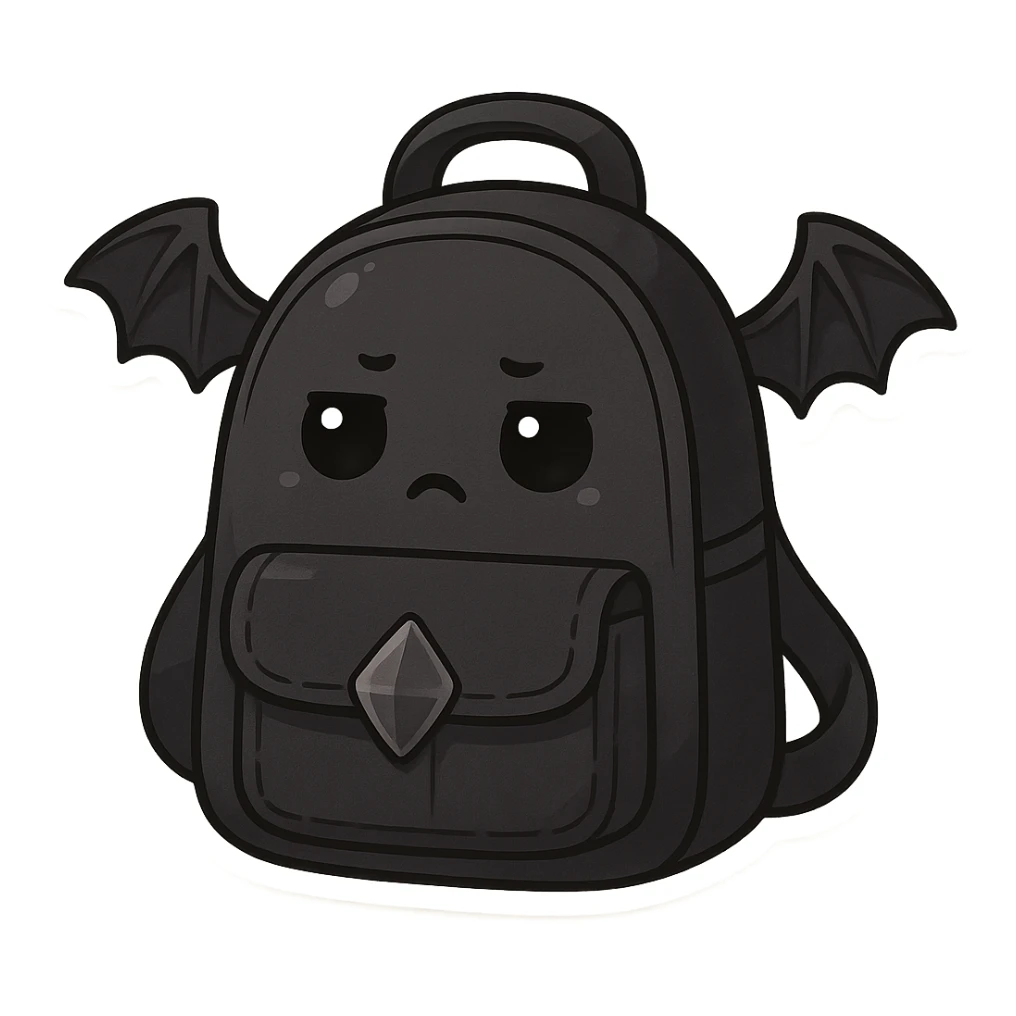 Goth black object sticker