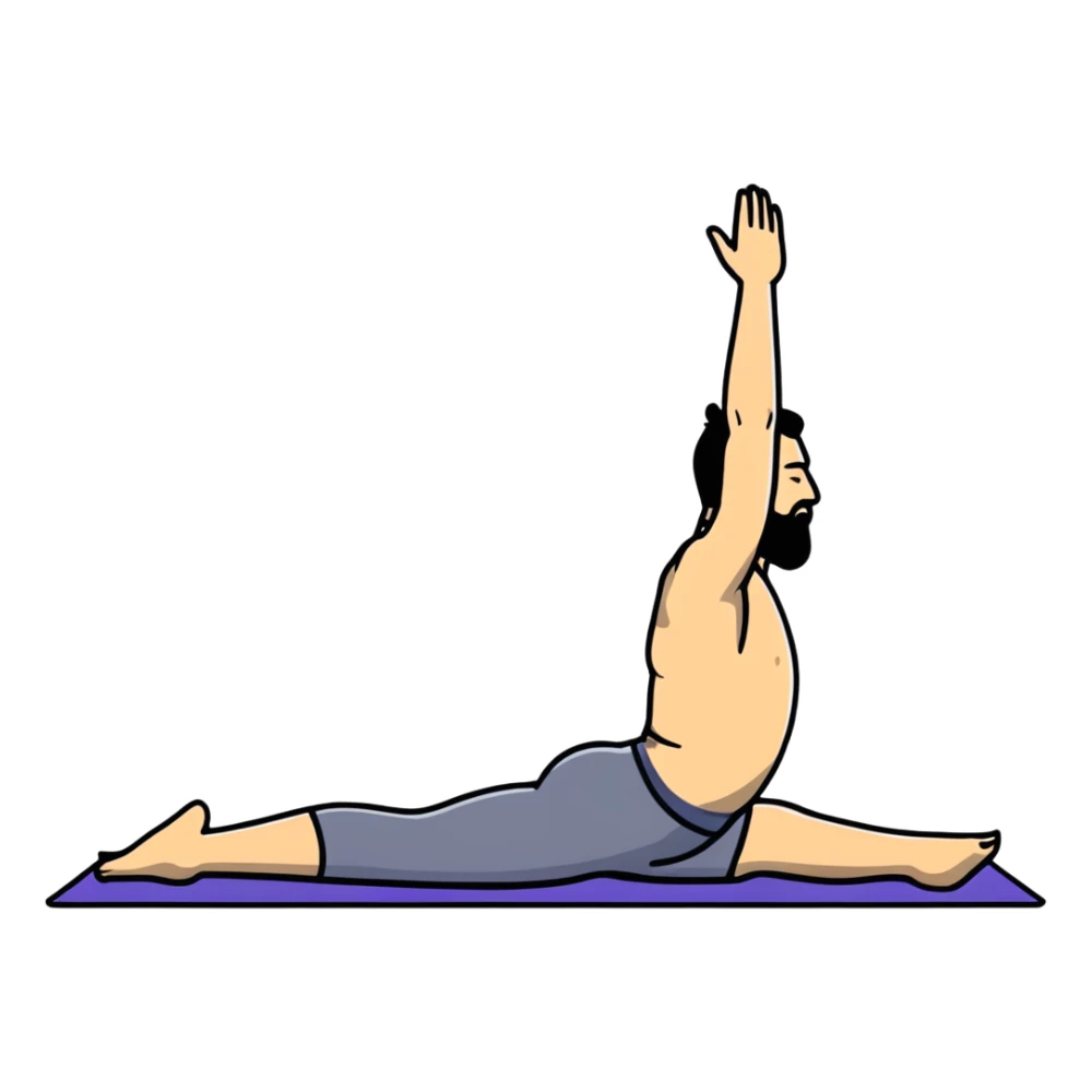 A man doing rehabilitation exercises on a yoga mat sticker