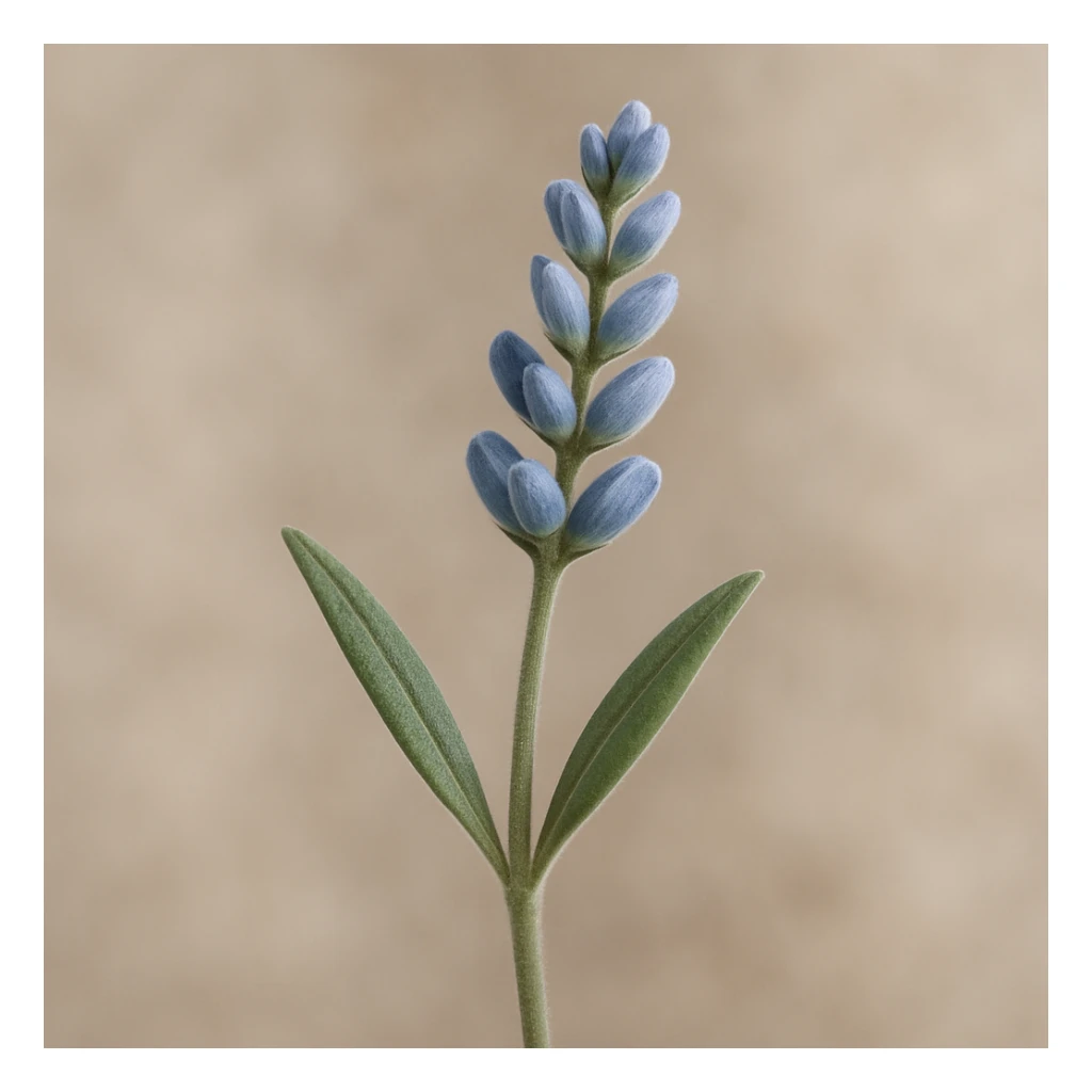 Make the lavender sprig highly realistic, with intricate details, natural textures, and a soft, subtle background. Emphasize lifelike color and shading in a photorealistic style. sticker
