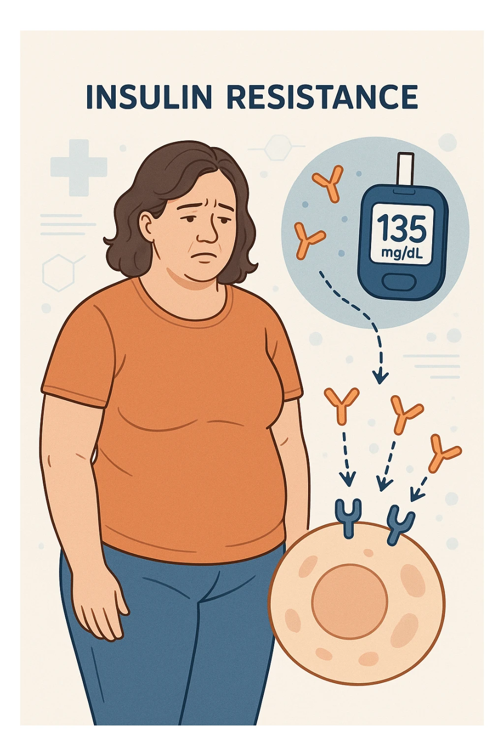 donna con insulino resistenza sticker