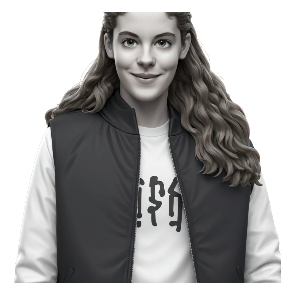 smiling boy in monochrome jacket sticker