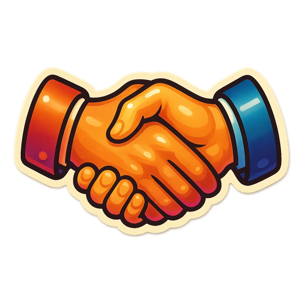 handshake  sticker
