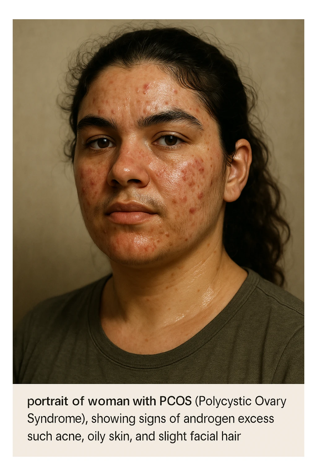 Donna con pcos con eccesso di androgeni sticker